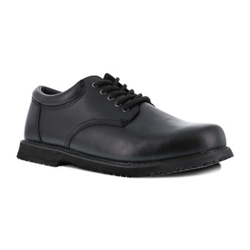 Grabbers Men's Slip Resistant Black Plain Toe Oxford - G1120