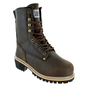 Safety Girl 8" Logger Boots - Dark Brown